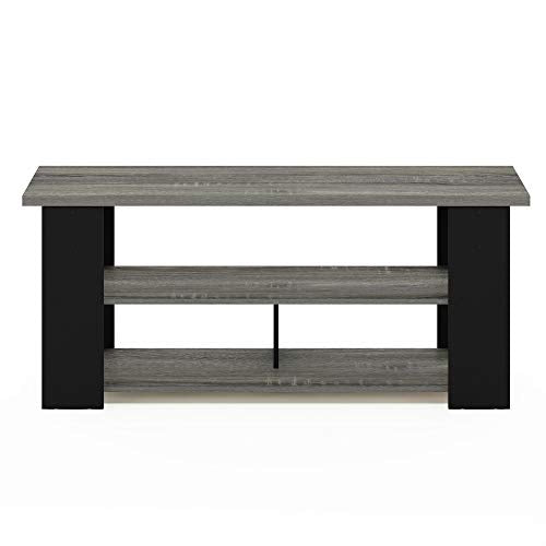 Furinno JAYA TV Stand, French Oak Grey/Black - color: French Oak/Black, style: 50 Inch, Panel