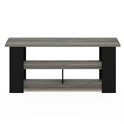 Furinno JAYA TV Stand, French Oak Grey/Black - color: French Oak/Black, style: 50 Inch, Panel