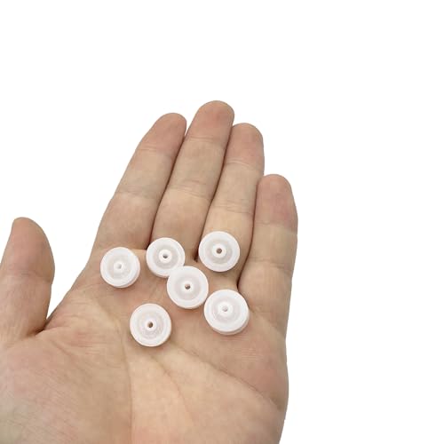 30PCS 2mm Hole Plastic Pulley Wheel Belt Pulley Drive Pulley with Rubber Band Transmission Belt Pulley Belt for DIY Model Toy RC Car Truck Robot Airplane Parts (White 13mm Diameter, 2mm Hole) - style: White 13mm diameter