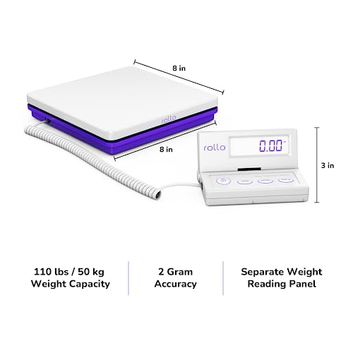 Rollo Shipping Scale for Packages - Digital Postal Scale (110 Lb Max)
