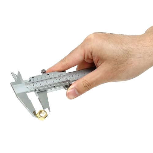 HFS Inch & Metric Vernier Caliper, 0-6Inch/0-150mm Measuring Tool - size: 0-6"/0-150mm carbon steel