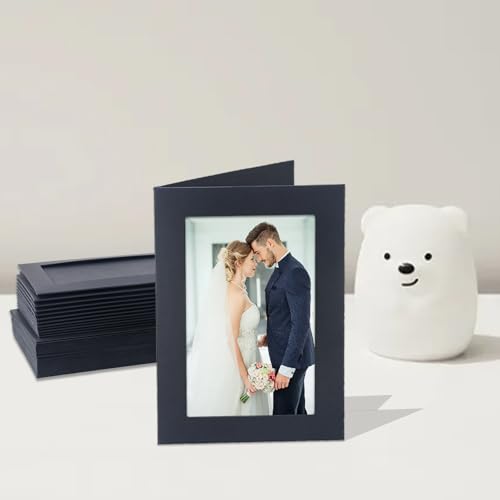 Silunkia 60 Packs Black Photo Frame Cards with Envelopes for 4 x 6 Picture - color: Black, size: 4x6