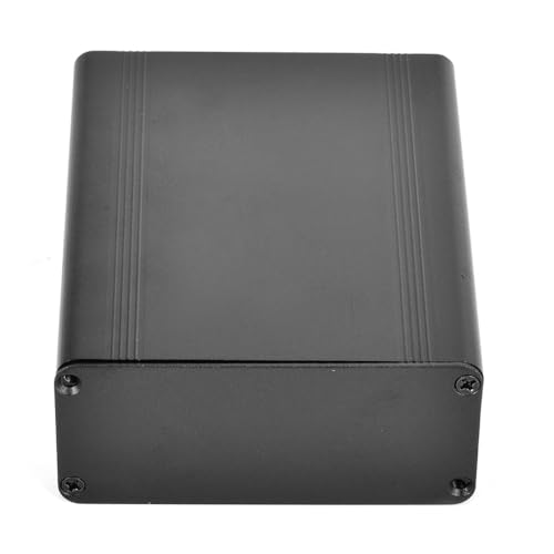 Aluminum Alloy Enclosure Set - Die-Cast Project Box for Electronics with Heat Dissipation, Sandblast Black Finish 4.33x 3.46x1.5in