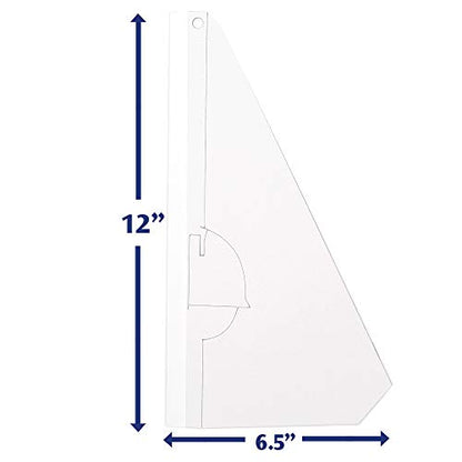 ArtSkills PA-1260 12" White Easel Back Poster Stands, Convenient Peel and Stick, 6-Pack, 12 Inch - size: 6 Pack- 12 Inch