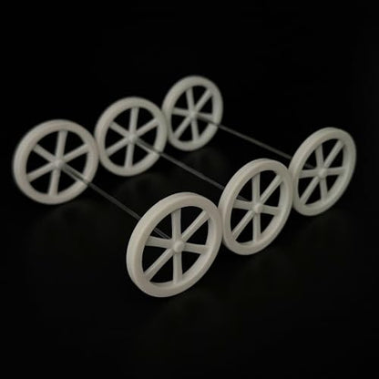 8PCS Model Toy Car Wheel RC Car Wheel Tire with 2mm Dia Shaft for RC Car Truck Robot DIY Model Toy Building Parts (2x44mm White) - style: 2x44mm White