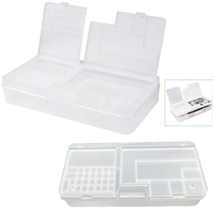 2 Pack Phone Repair Module Organizer Precision Component Storage Case Container Box Compartment Collector For iPhone Tiny Screws Screen Replacement Motherboard IC Chips Screwdriver Tool Parts