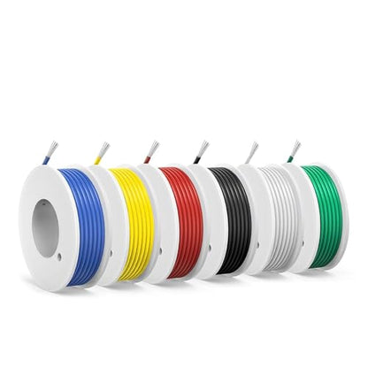 UL1007 20 AWG PVC Hook Up Wire Kit, 6 Colors x 10 ft - size: 20AWG PVC Electrical Wire-10FT