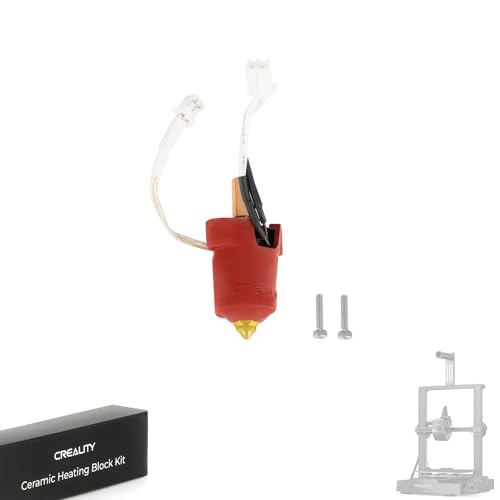 Creality Ender-3 V3 KE Ceramic Heating Block Kit, 300°C High Temperature Resistance, Easy to Install, High Thermal Conductivity & High Flow Printing, 3D Printer Accessories for Ender-3 V3 KE