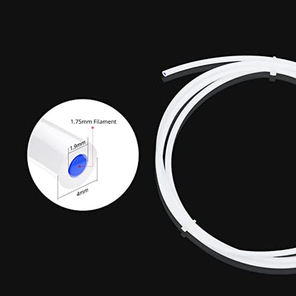 2M (6.56ft) PTFE Teflon Tube for 1.75mm Filament - color: PTFE Tube