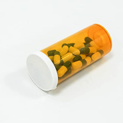 Pill Bottles with Snap Caps, Not Child Resistant Cap, Prescription Vials - Easy Open - Empty Medicine Plastic Containers for Personal Medication & Pharmacy (30 dram, 12pcs) - size: 30 dram