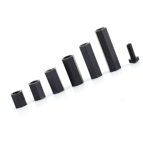 Eujgoov Nylon PCB Standoff Spacer Kit PA66 M2 M3 Male Female Threaded (M2 - size: M2 dual-pass-D model
