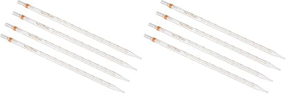 PATIKIL Graduated Dropper Pipettes, 4 Pcs 10ml Reusable Borosilicate Glass Pipette for Transfer Liquid for Laboratory, Chemistry, Clear (Pack of 2) - size: 10ml (Pack of 2)