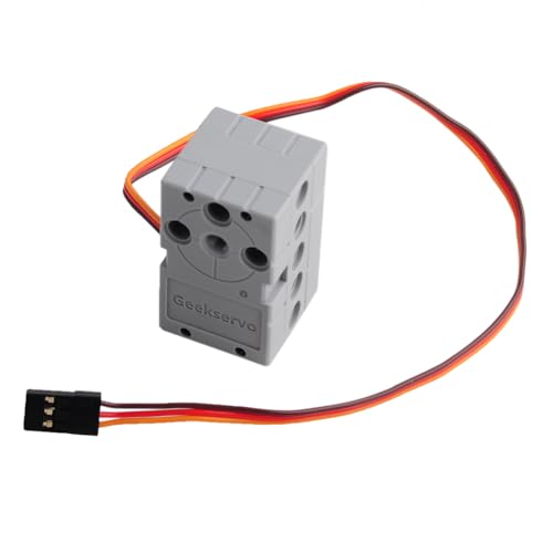 2PCS Geekservo Programmable Building Block Servo Motor, 360 Degree Rotation, 2P/3P Wire, Compatible with Microbit Raspberry Pi (2KG Slow Speed Servo) - style: 2KG Slow Speed Servo