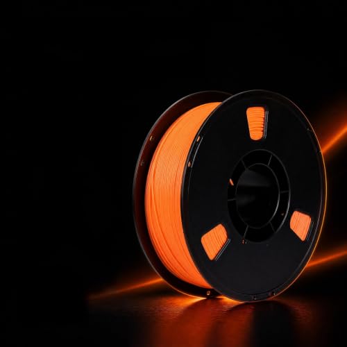 Matte PLA + 3D Printer Filament,PLA + Filament 1.75mm, Neatly Wound 3D Printing Filament 1.75mm, Dimensional Accuracy +/- 0.02 mm, Fit Most FDM 3D Printers, 1kg Spool (2.2lbs) (Orange) - color: Orange