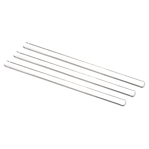 MECCANIXITY 3.3 Borosilicate Glass Stick 7.87" Length 10mm Dia Stir Rod Mixing Tools with Both Ends Round for Lab Kitchen Science 3Pcs - size: 7.87"