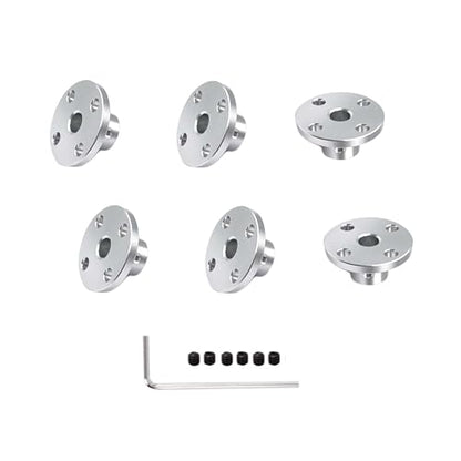 6 Pcs 5mm Aluminium Alloy RC Key Hub Shaft Coupling, Flange Shaft Coupling Connector for DIY RC Model Motor - size: 5mm