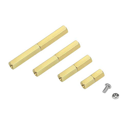 DYWISHKEY 320 Pieces Male Female Hex Brass Spacer Standoff Screw Nut Assortment Kit (M2.5)