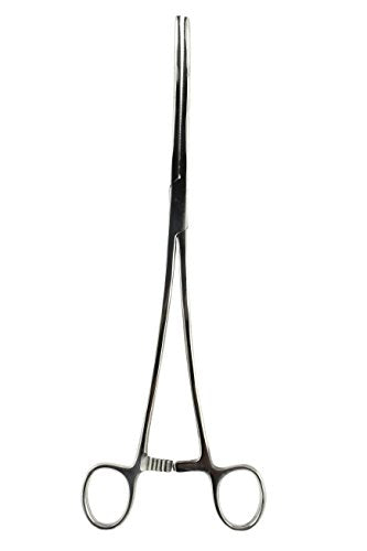 SE 12-Inch Stainless Steel Curved Forceps - Self-Locking, Serrated Tip for Precision Grip and Clamping - Perfect for Crafting, Fishing Tasks, Jewelry Making, and More! -613FC - size: 12", style: Curved
