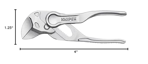 KNIPEX Tools 86 04 100 Pliers Wrench XS, 4", Silver - size: 4-Inch, style: Wrench