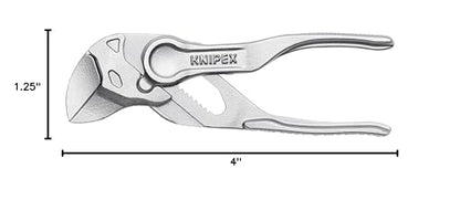 KNIPEX Tools 86 04 100 Pliers Wrench XS, 4", Silver - size: 4-Inch, style: Wrench