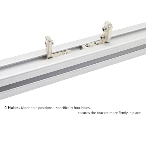 20 Pcs 1" x 1" Aluminum Extrusion Profiles 1010 Series L-Shape Interior Corner Connector Joint Bracket with Screws for 10x10 Aluminum Profile 1 Inch x 1 Inch Extrusion Profiles Rail - style: 20 sets internal bracket with m5