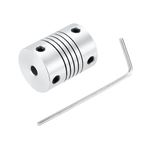 uxcell 1Pcs 4mm to 4mm Aluminum Alloy Shaft Coupling L25xD19 Flexible Coupler Beam Stepper Motor Joint Connector for 3D Printer CNC Machine DIY Encoders and Motors Shaft,Silver - size: 4mm to 4mm