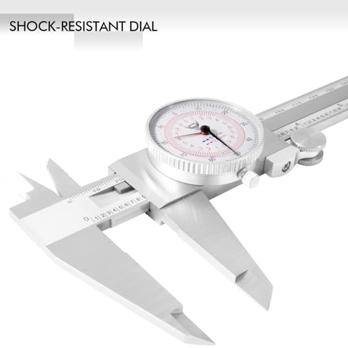 PECtools 12 Inch Dial Caliper, DIN 862 Double Dial Inch/Metric - size: 12“/300mm