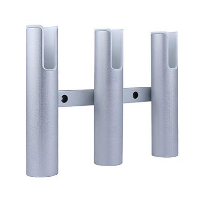 Aluminium Wall-Mounted Fishing Rod Holder for Boat, Garage & Marine - Holds Rods & Poles - color: Silver 3 Tubes