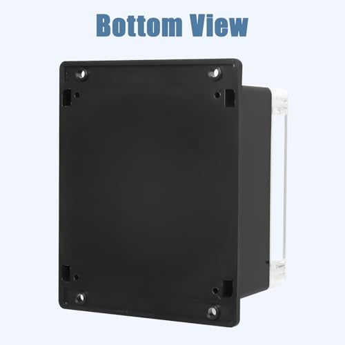 Project Box IP65 Waterproof ABS Plastic Electrical Junction Box with Clear Cover Enclosure with Fixed Ear, Black 6.1"x 6.1"x 3.4"(160x160x90mm)(Pack of 1) - color: 1 pack, size: 6.1"x 6.1"x 3.4"