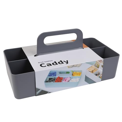 BLUE GINKGO Stackable Organizer Caddy, Long, Grey, Made in Korea - color: GREY, size: Long Rectangle