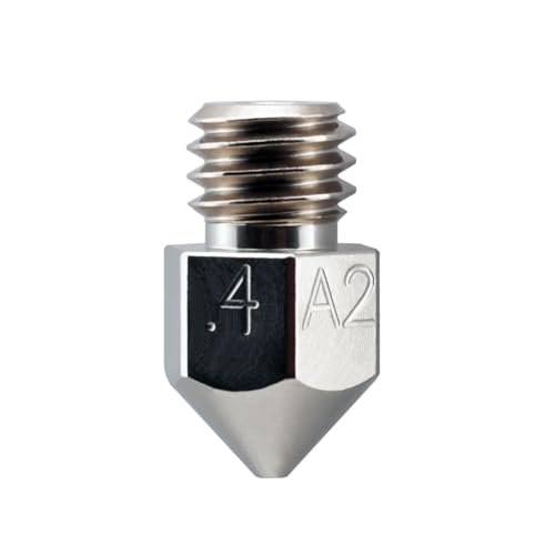 Microswiss MK8 Plated A2 Tool Steel Wear Resistant Nozzle (MakerBot, CraftBot, Creality, CR10, Ender 3, Ender 5, Tevo Tornado) .4mm - size: .4mm