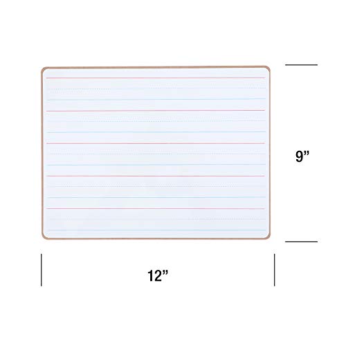 Magnetic Dry Erase White Board Lined Lapboard for Students 1 Pack 12" x 9"