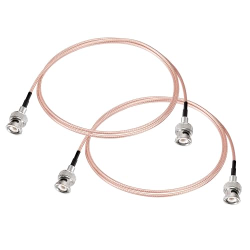 Superbat BNC Cable 50 Ohm BNC Male to Male Coaxial Cable 3ft RG316 Jumper for Antenna Scanners Ham Radios Security CCTV Camera etc. 2pcs - color: 2pcs, size: 3ft