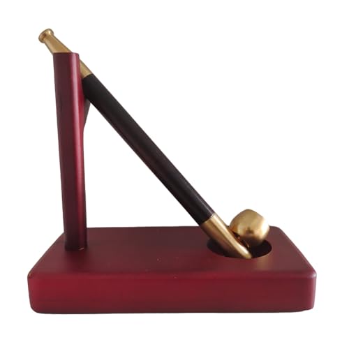Tom's Wheezes Wooden Tobacco Pipe Stand Holder for Smoking Pipe - Detachable Desktop Decorative Rack Rest for Pipe longer than 5 inches