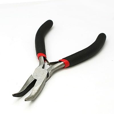 1Pcs 5 inch Bent Nose Pliers 125mm Polishing Carbon Steel Jewelry Wire Repairing Tool for DIY Jewellry Making Supplies - color: Bent Nose Plier#2