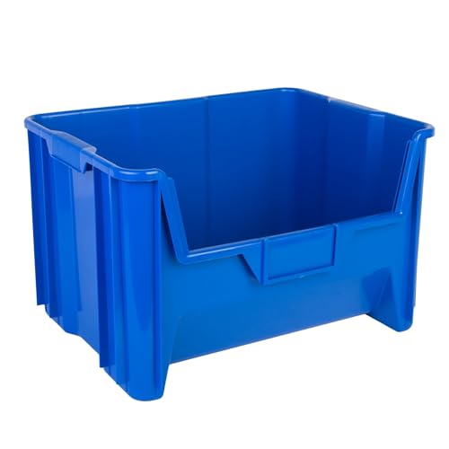 HE HUDSON EXCHANGE 20" x 15" x 12.5" (54 Pack) Plastic Giant Stackable Hopper Bin, Blue - color: Blue, size: 54 Pack
