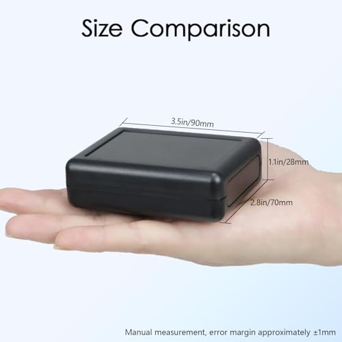 Project Box 8 Pieces Electrical Box Small Junction Box ABS Plastic Enclosure Power Electronic Case Black 3.5" x 2.8" x 1.1"(90 x 70 x 28mm) - color: Black, size: 3.5" x 2.8" x 1.1"