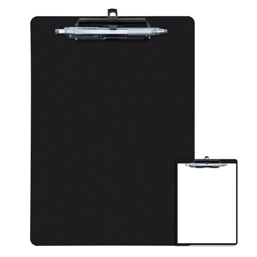 FRETONBA Clipboard with Pen Holder, Black - style: 1 Pack-Black