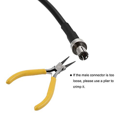 uxcell TS9 Male to TS9 Female RF Coaxial Cable RG174 Jumper Cable 16.4 ft 2pcs - size: 16.4 Feet