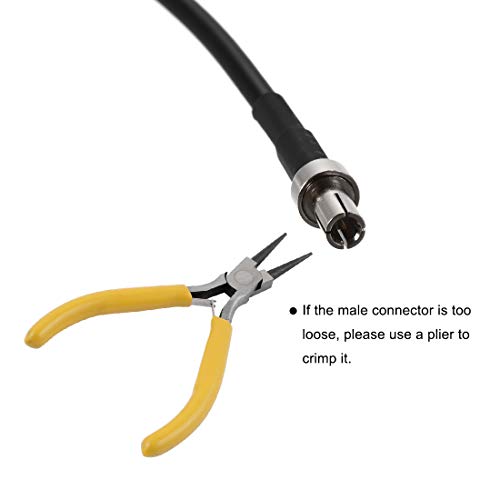 uxcell TS9 Male to TS9 Female RF Coaxial Extension Cable RG174 Jumper Cable 6.6 ft 2pcs - size: 6.6 Feet