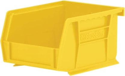 Akro-Mils 30210 AkroBins Plastic Storage Bin Hanging Stacking Containers, (5-Inch x 4-Inch x 3-Inch), Yellow, 24-Pack - color: Yellow