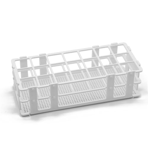 10 Pcs Detachable Plastic Test Tube Rack, 21 Holes Each, 30mm Diameter - color: White, size: 21 Holes-30mm