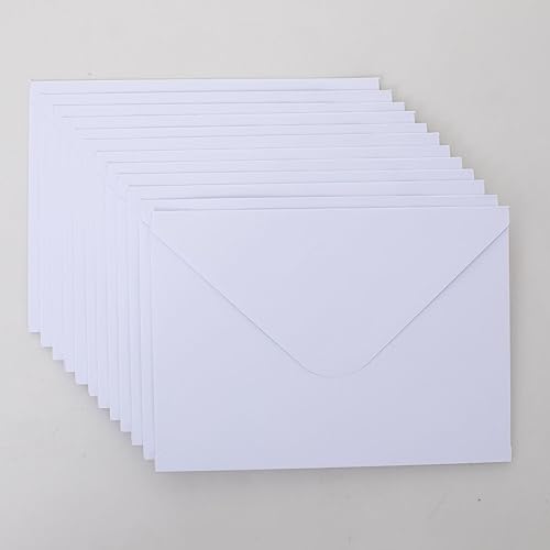 50 Sets Photo Frame Cards with Envelopes 4x6 Paper Picture Frames Bulk - color: White, size: 4X6