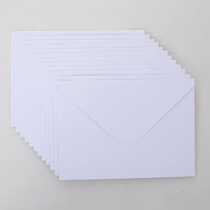 50 Sets Photo Frame Cards with Envelopes 4x6 Paper Picture Frames Bulk - color: White, size: 4X6