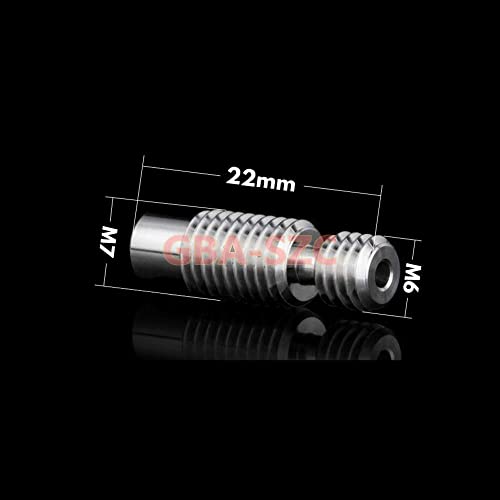V6 All Metal Titanium Alloy Heatbreak,All Metal New GRADE5 V6 Titanium Alloy for V6 Hotend Heater Block for Prusa i3 MK3/MK3S Heatbreak 1.75MM Filament.(2PCS Titanium Alloy) - color: Heatbreak-Titanium Alloy