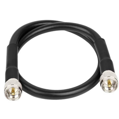 XRDS 2FT KMR 400 UHF Coax Cable - PL-259 UHF Male Connector, Low Loss 50 ohm CB Cable for Ham,Amateur,Two-Way Radio, SWR Meter - size: 2 FT