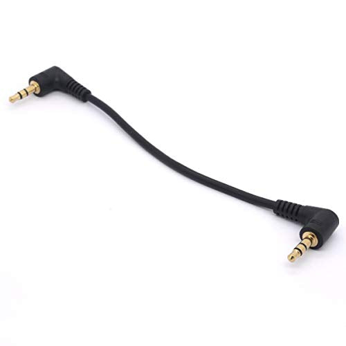 Short 3.5mm Right Angle Cable, Gold Plated 90 Degree - size: 20 cm