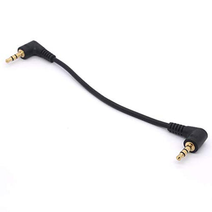 Short 3.5mm Right Angle Cable, Gold Plated 90 Degree - size: 20 cm