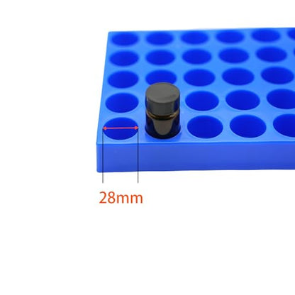 3 Pcs Vial Rack, 40 Holes for 20/60mL HPLC Sample Bottles, 28mm Diameter - color: Blue, size: 28mm