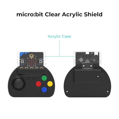 ELECFREAKS microbit PU Robot Kit with 2 Micro:bit Board, Programming Starter Kit for makecode, Smart Rhythm Interaction, Compatible with Building Block, microbit Joystick Control